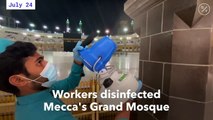 Hajj 2020- Mecca's Grand Mosque Disinfected as Pilgrims Arrive for Downsized Hajj