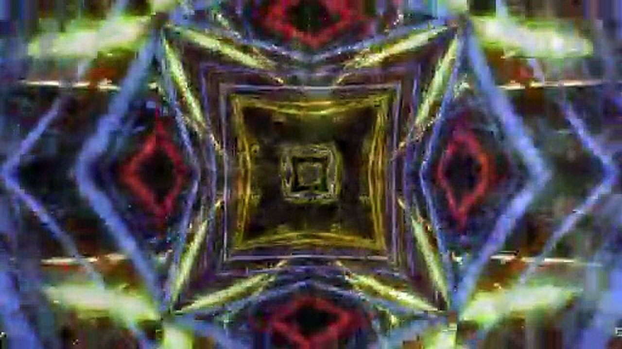 Free Background, Kaleidoscope, Geometry, Space, Futuristic, Fractal, Lights, Abstract Animation HD