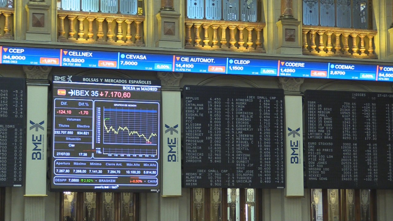 El Ibex 35 cae un 1,7 % arrastrado por los valores ligados al turismo