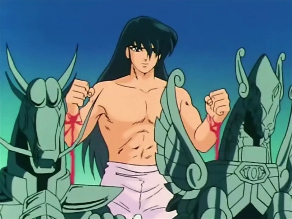 Kiki le explica a Seiya como se repararon las Armaduras de Dragón y de Pegaso - Español