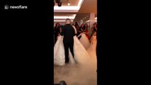 Flower girl hilariously upstages bride and groom at Long Island wedding
