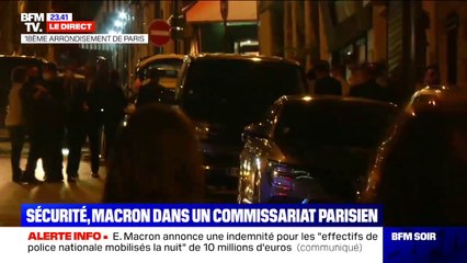 Emmanuel Macron annonce une indemnité pour les "effectifs de police nationale mobilisés la nuit" de 10 millions d'euros