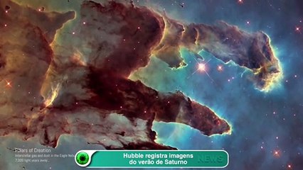 Hubble registra imagens do verão de Saturno