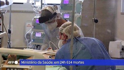 Covid-19: Brasil registra 614 mortes em 24h