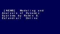 [NEWS]  Modeling and Analysis of Dynamic Systems by Ramin S. Esfandiari