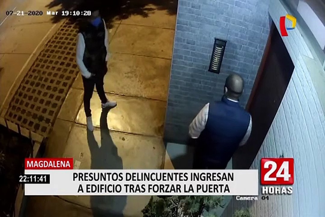 Magdalena: presuntos delincuentes ingresan a edificio tras forzar la puerta