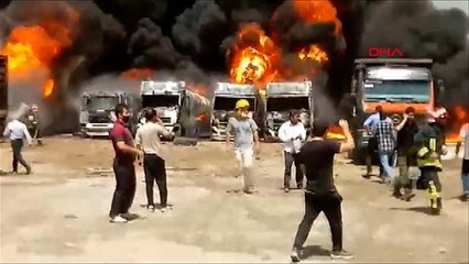 İran'da onlarca araç böyle yandı