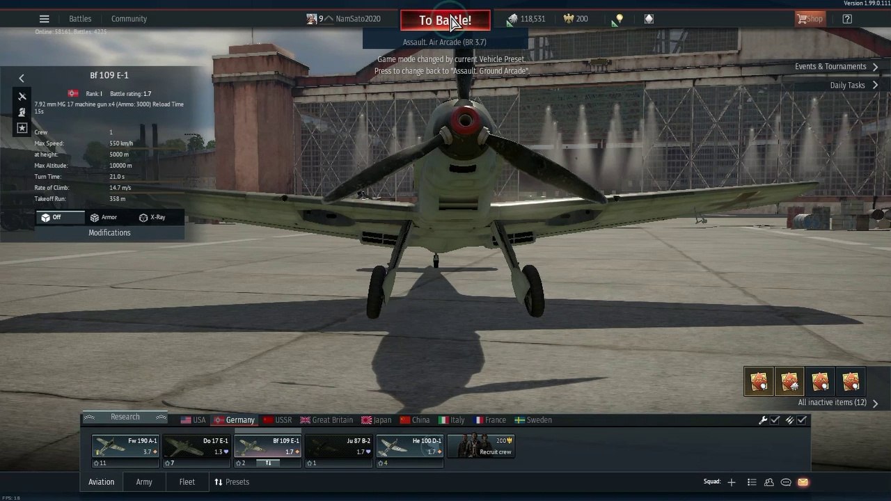 Bf 109 E-1 destroys enemies - War Thunder (#1)