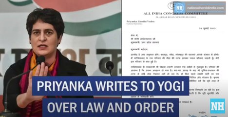 Priyanka Writes To Yogi Over Law And Order