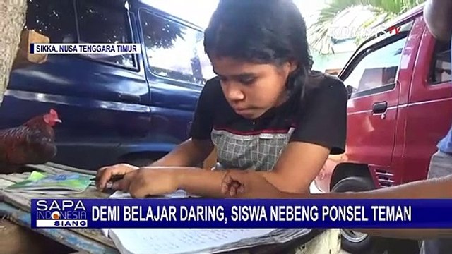 Demi Belajar Daring, Siswa Harus Nebeng Ponsel Temannya