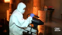 Ayasofya'da dezenfektasyon ve hijyen çalışmaları devam ediyor | Video