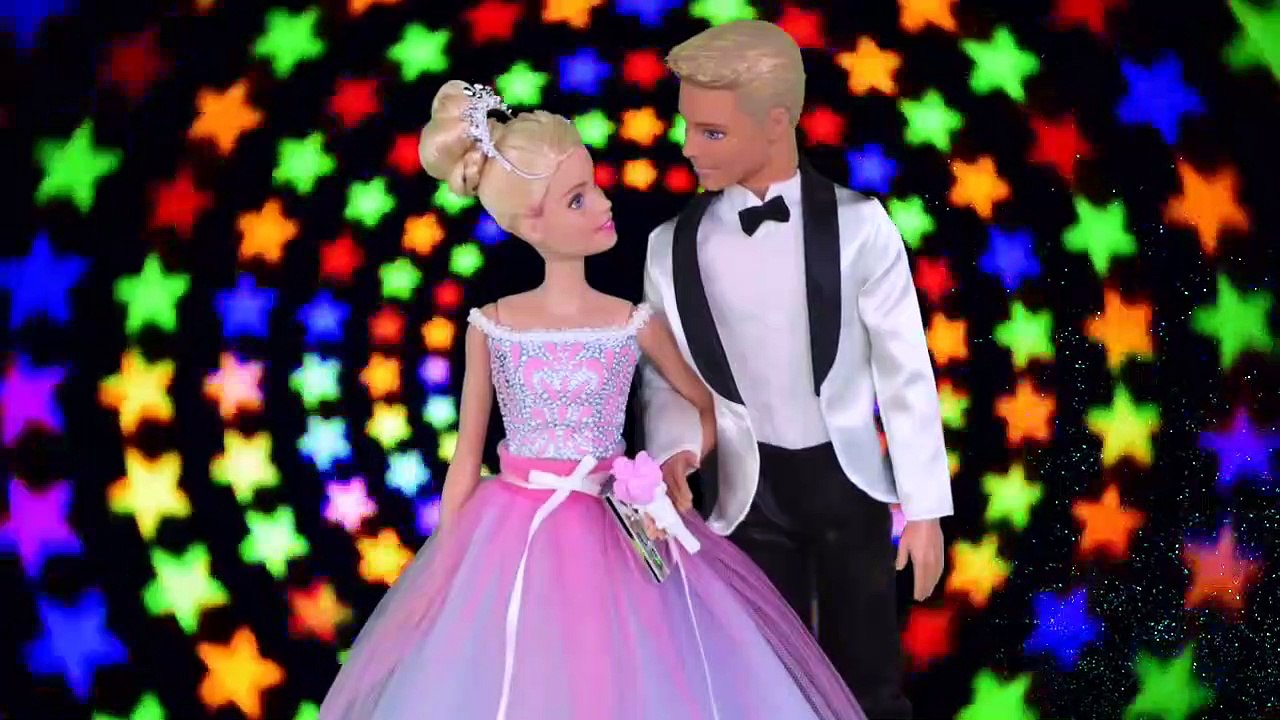 Barbie Girl Glam Prom Dress with Ken Baby Doll Toys! - video Dailymotion
