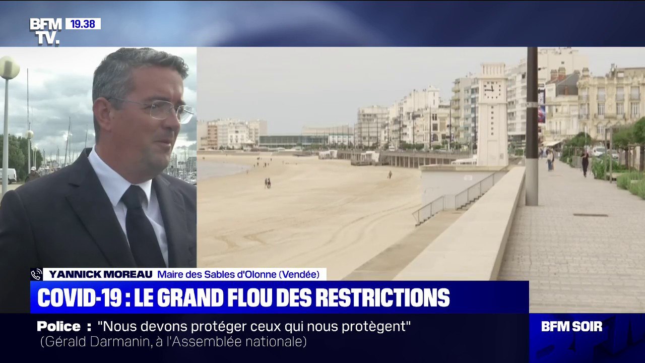 Coronavirus: aux Sables d'Olonne, le maire a décidé de fermer la plage urbaine trois heures par jour à cause des marées