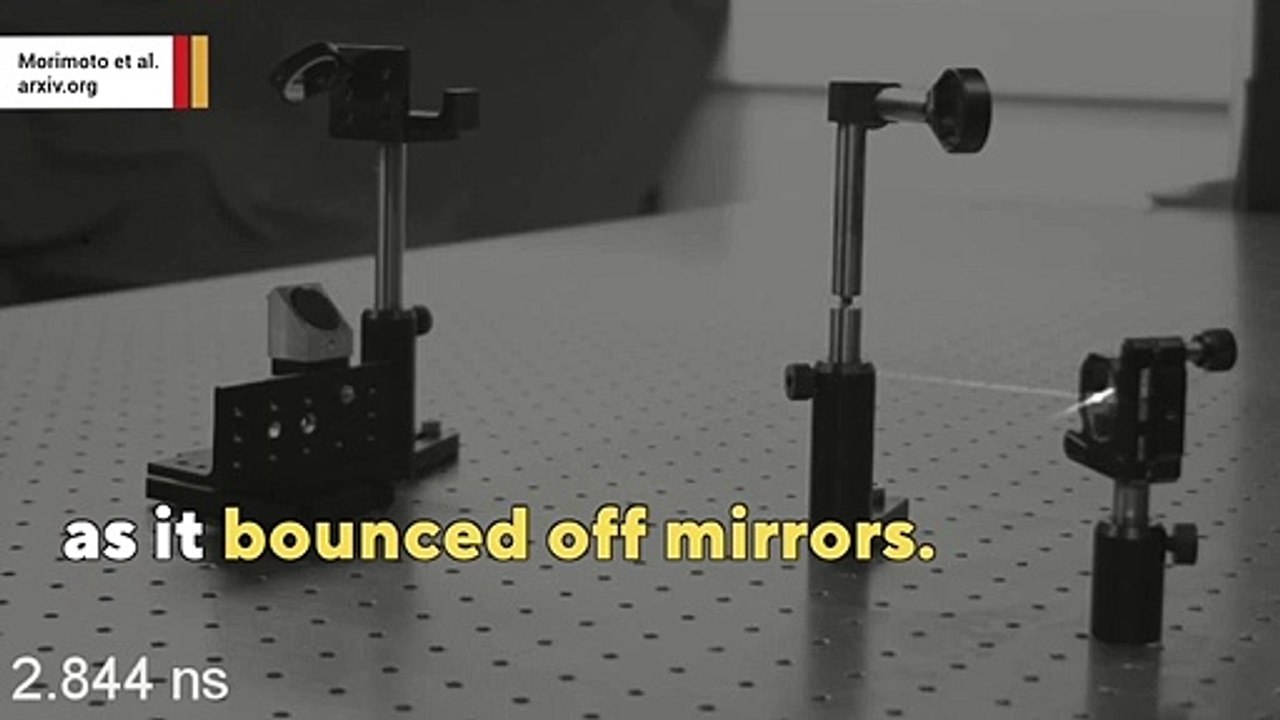 Scientists capture beam of light bouncing off mirrors video Dailymotion