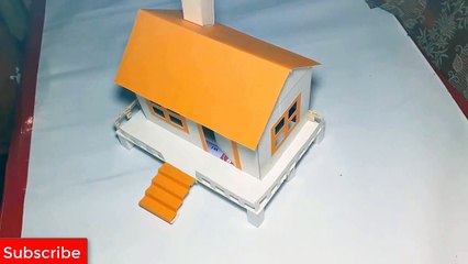 কাগজ দিয়ে ঘর বানানো -- How to Make Paper House with Medicine Box