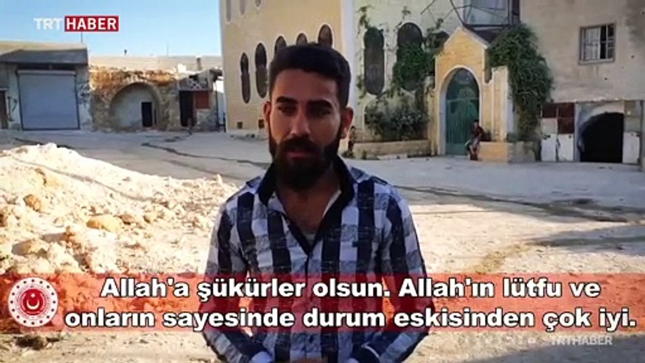 İdlib'deki Suriyelilerden Türk askerine teşekkür