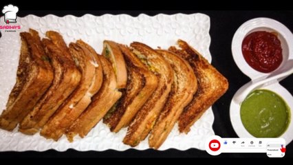 QUICK BREAKFAST SANDWICH RECIPE || BREAD SANDWICH RECIPE IN HINDI || SABIHA'S COOKBOOK