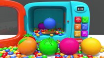 Aprender colores con conejito molde y pasta espagueti haciendo juguete frutas Squishy Ball para niños