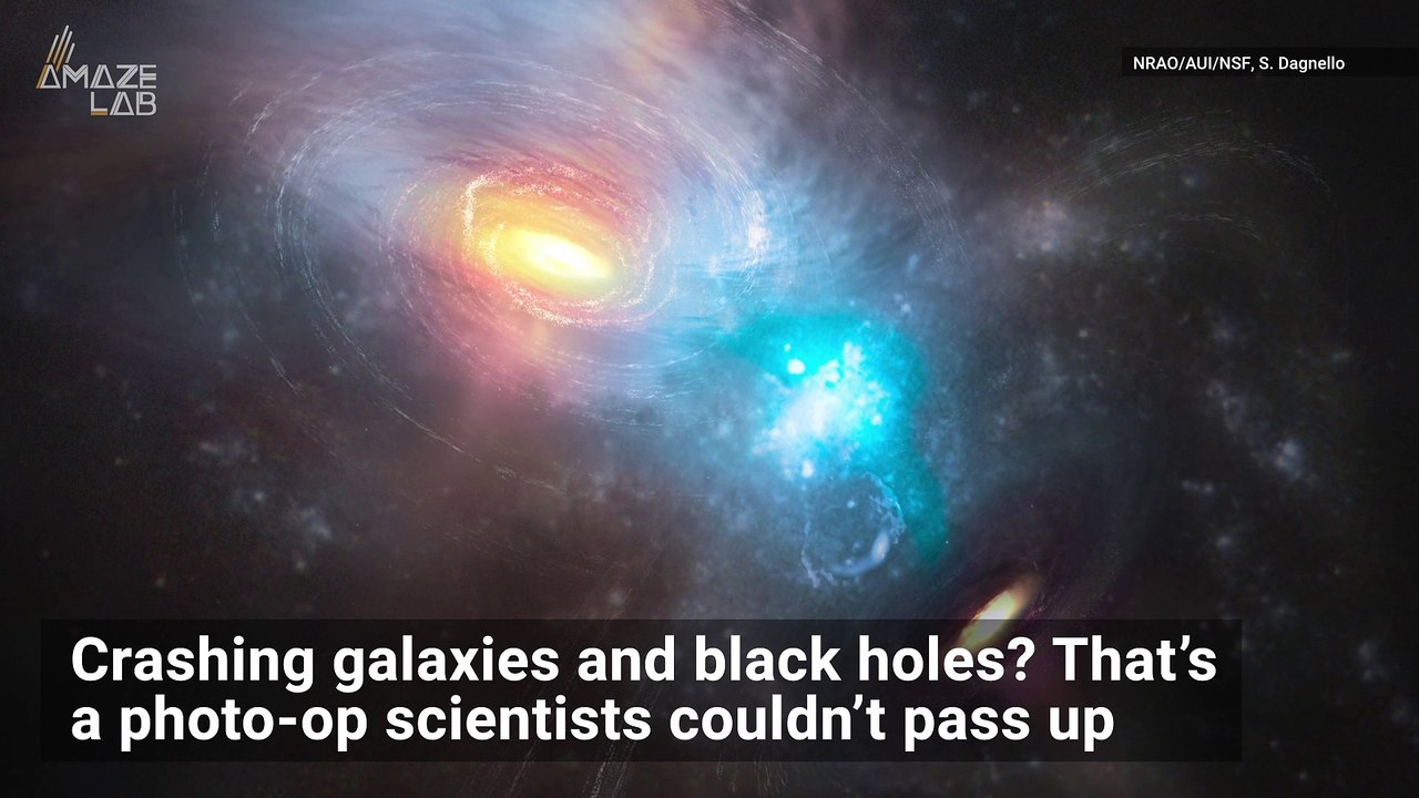 A Must-See Galactic Collision: Two Crashing Supermassive Black Holes ...