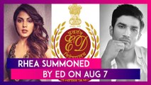 Rhea Chakraborty Summoned By Enforcement Directorate In Sushant Singh Rajput Money Laundering Case