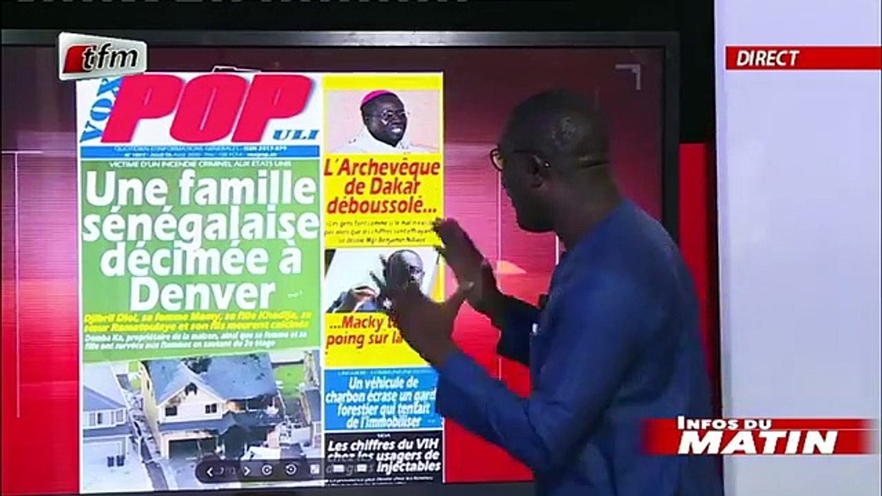 REVUE DES TITRES avec MOR TALLA GAYE dans INFOS du MATIN du 06 Aout 2020