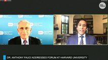 Dr. Anthony Fauci speaks at public forum at Harvard University with Dr. Sanjay Gupta - USA TODAY