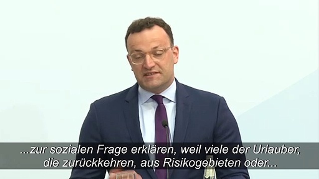 Spahn: Testpflicht für Reiserückkehrer ab Samstag