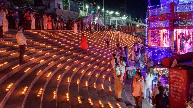 People celebrate Diwali to mark bhoomi pujan for Ram mandir