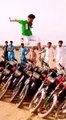 Asif Magsi Long Jump Over 11 Bikes - Viral Video Of Long Jump over 11 bikes