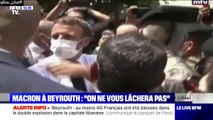 Une foule de libanais à la rencontre d'Emmanuel Macron à Beyrouth
