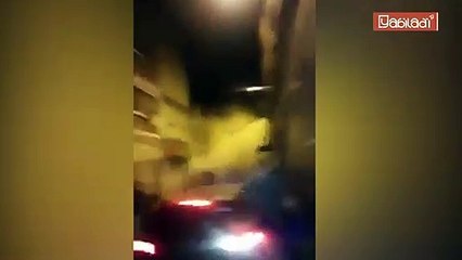 لحظة انهيار منزل بالدار البيضاء
