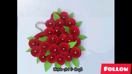 How to make Paper Roses Hanging Heart | Noble Pearl