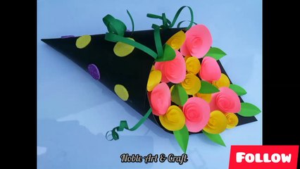 How to Make Beautiful Paper Roses Bouquet | Noble Pearl