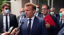 Emmanuel Macron, en visite à Beyrouth, dit vouloir 