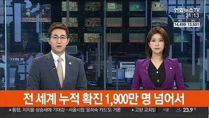 전 세계 코로나19 확진 1천900만명…나흘에 100만씩 증가