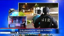 15 allanamientos y más de 10 presos en un operativo en Manabí