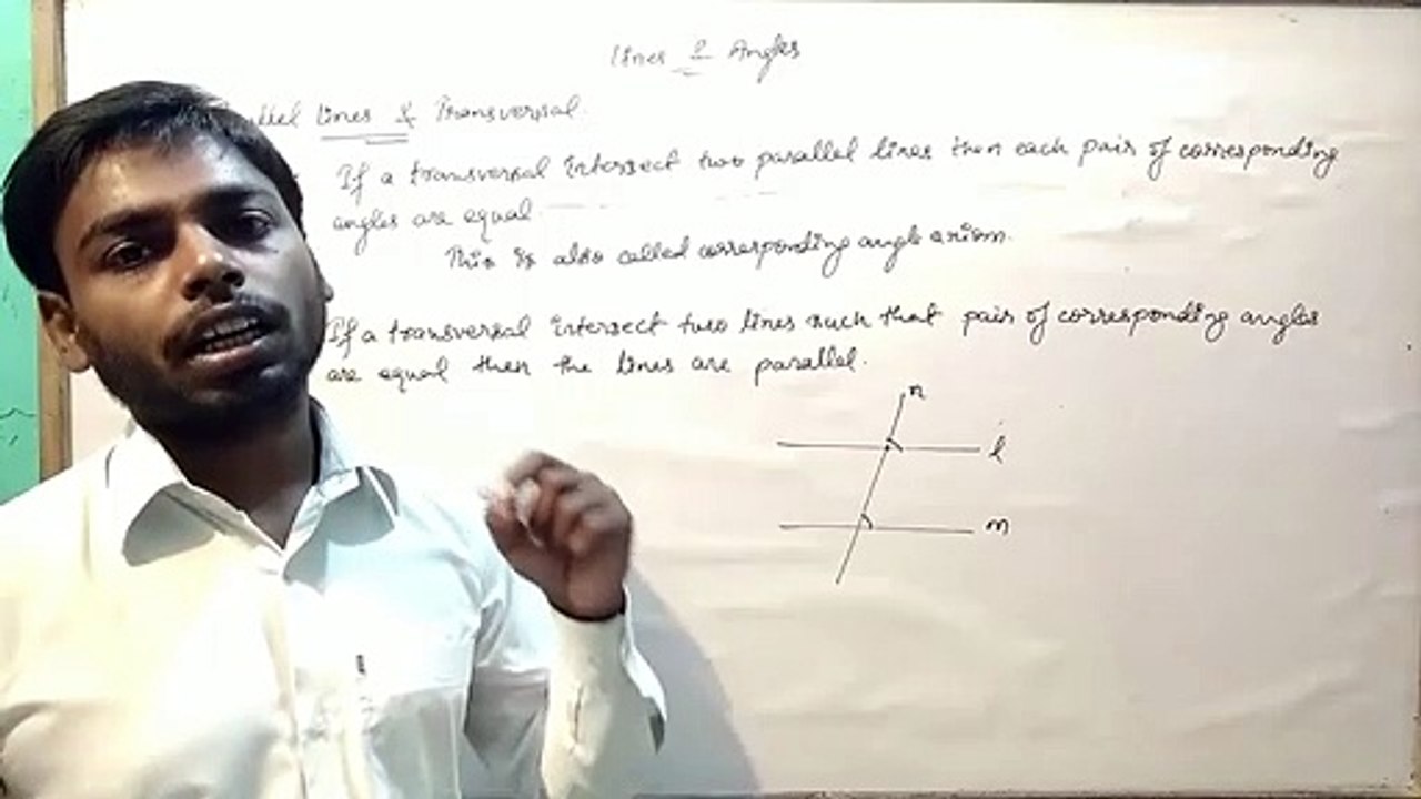 #Lines_and_angles #CBSE9 Part 12 (#Parallel_lines_and_transversal_corresponding_angle_axiom_and_its_converse)