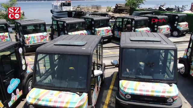 Büyükada'da elektrikli araçların test sürüşü yapıldı