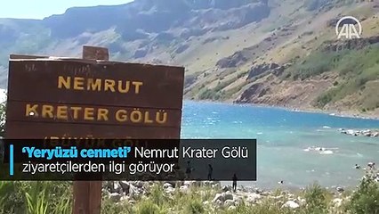 Yeryüzü cenneti Nemrut Krater Gölü ziyaretçilerden ilgi görüyor