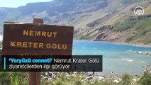 Yeryüzü cenneti Nemrut Krater Gölü ziyaretçilerden ilgi görüyor