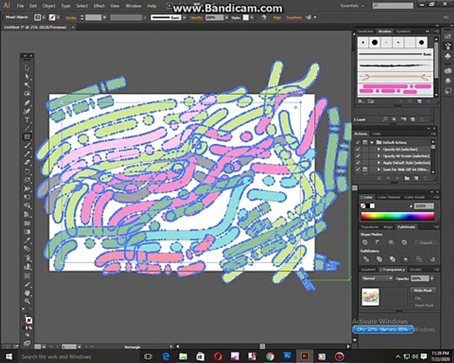 How to make dynamic shape  background on Photoshop