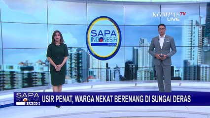 Usir Penat, Warga Irak Ini Nekat Berenang di Sungai Deras