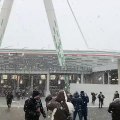 Torino, bufera di neve con -3Â°C allo Stadium pochi minuti prima di Juventus-Atalanta