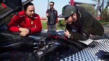 Valentino Rossi al volante della Ferrari 488 Pista
