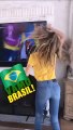 Mondiali Russia 2018 - Gisele Bundchen pazza di gioia per la vittoria del Brasile