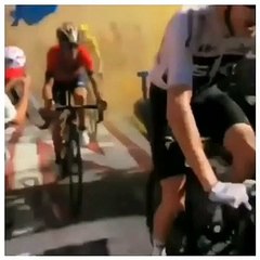 Nibali, il time lapse della caduta dello Squalo sull'Alpe d'Huez: ecco chi ha provocato l'incidente