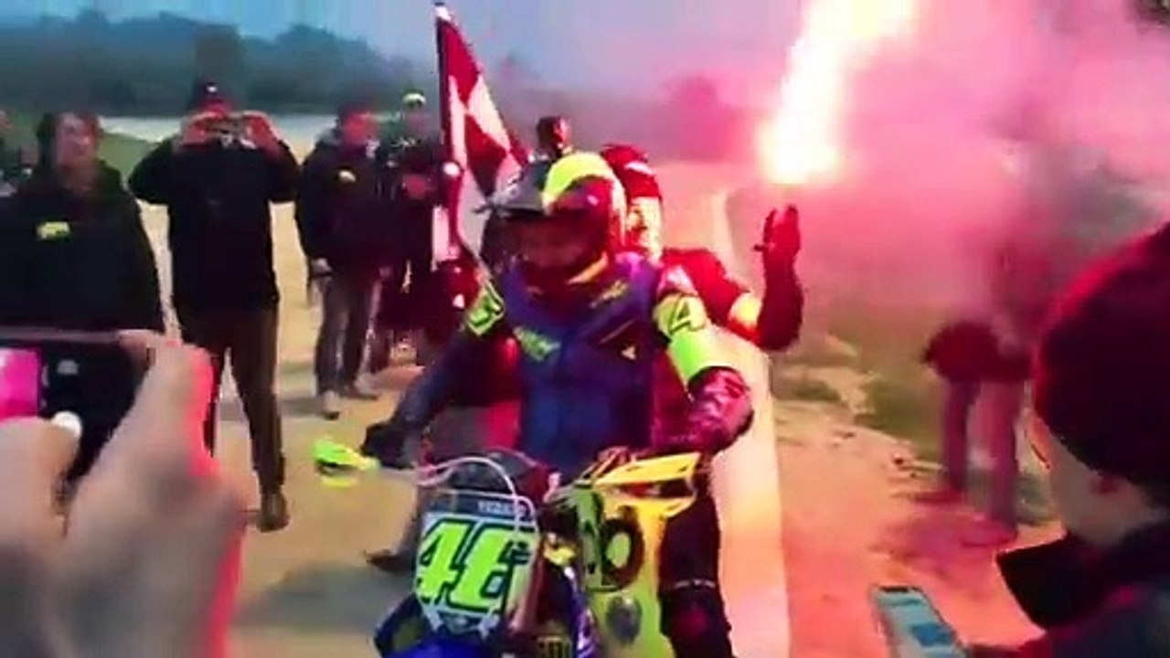 100 Km dei Campioni, pazza esultanza per Rossi e Morbidelli