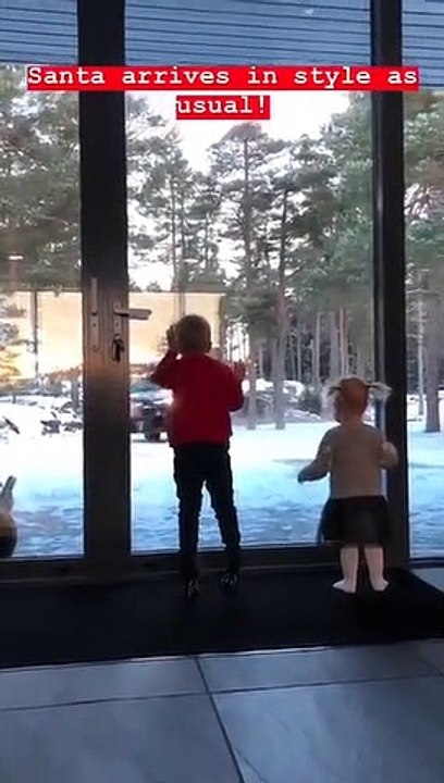 L'arrivo di Babbo Natale a casa Raikkonen: i figli di Kimi fremono