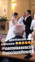Matrimonio Uccio - Siparietto esilarante all'altare: Alessio sbaglia la formula, Pamela lo 'rimprovera'