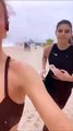 Corsetta hot per Diletta Leotta: l'allenamento al mare Ã¨ sexy